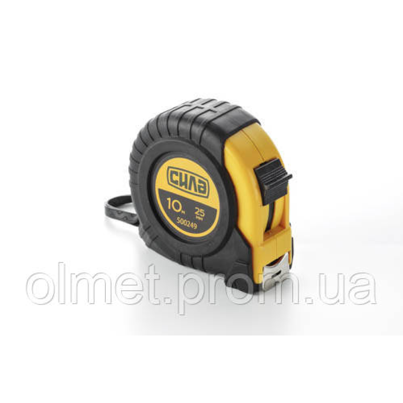 Рулетка гумова 10 м*25 мм Стандарт СИЛА Рулетка гумова 10 м*25 мм Стандарт СИЛА