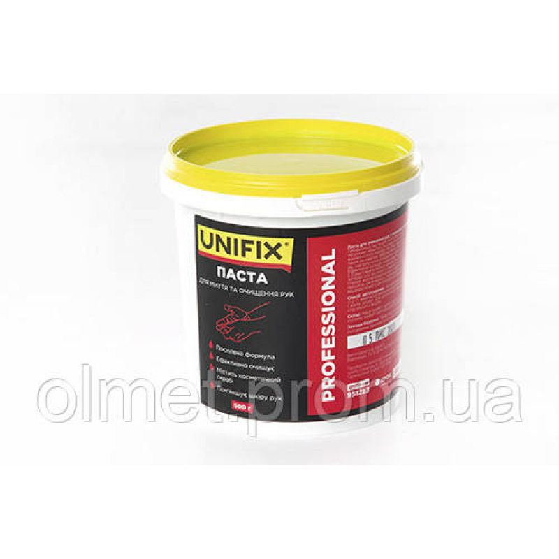 Паста для очищення рук Professional 0,5 кг (ведерко) UNIFIX