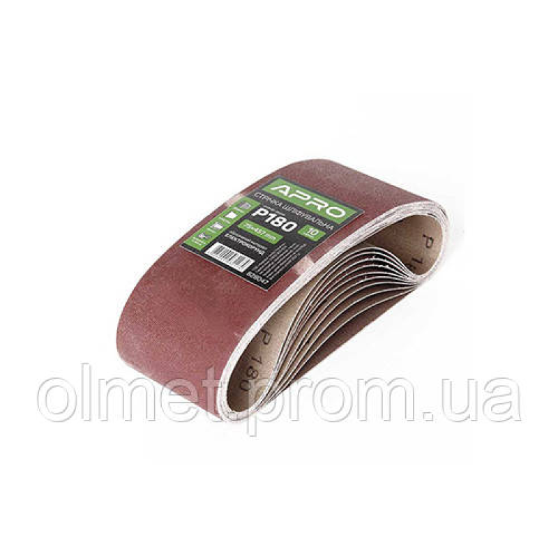 Стрічка шліфувальна нескінченна APRO P180 75×457мм (10 шт.)
