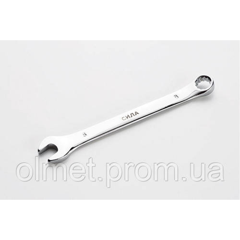 Ключ ріжково-накидний полірований CrV 8 мм СИЛА
