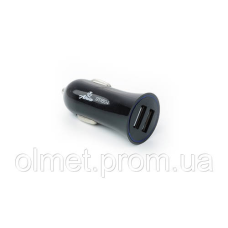Автомобільний зарядний пристрій 2 USB (12/24V — 5 V 2,1 A) чорний 12 Atelie