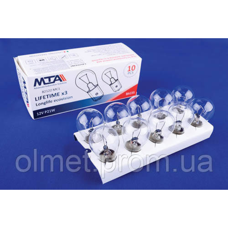 Лампа автомобільна 12V 21W Ba15s P21W (покажники повороту (перед, зад), стоп-сигнали, габарити, ліхтарі Лампа автомобільна 12V 21W Ba15s P21W (покажники повороту (перед, зад), стоп-сигнали, габарити, ліхтарі