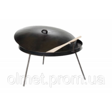 Сковорода туристична з бортом 30 мм, кришкою і чохлом, 500 мм товщина 4 мм СІЛА