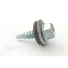 Саморіз покрівельний 4,8*19 DIN 7504K цинк білий для металу (пач 50 шт.) APRO