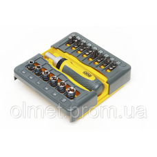 Викрутка реверсивна з бітами та насадками CrV Трансформер 22 шт СИЛА