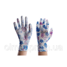 Рукавички з поліуретановим покриттям р8 (блакитні садові манжети) НЕЗАБУДКИ СІЛА