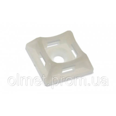 Майданчик універсальний 20х20 з отвором для стягування завширшки до 5 мм білий (пач 10 шт.) APRO