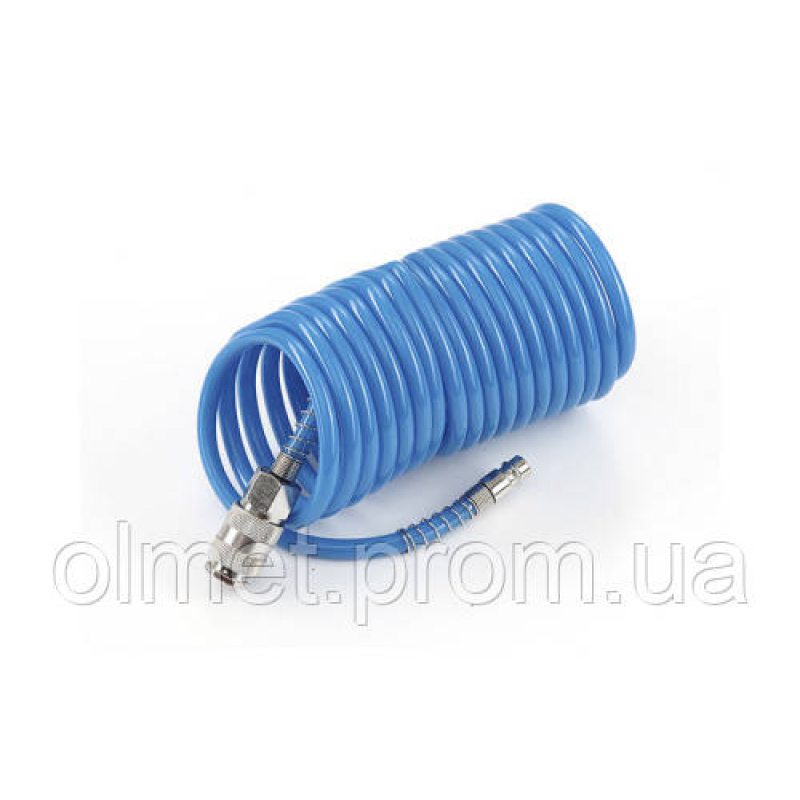Шланг спіральний поліуретановий зі швидкорознімними з“єднаннями 5,5*8 мм, 5 м APRO