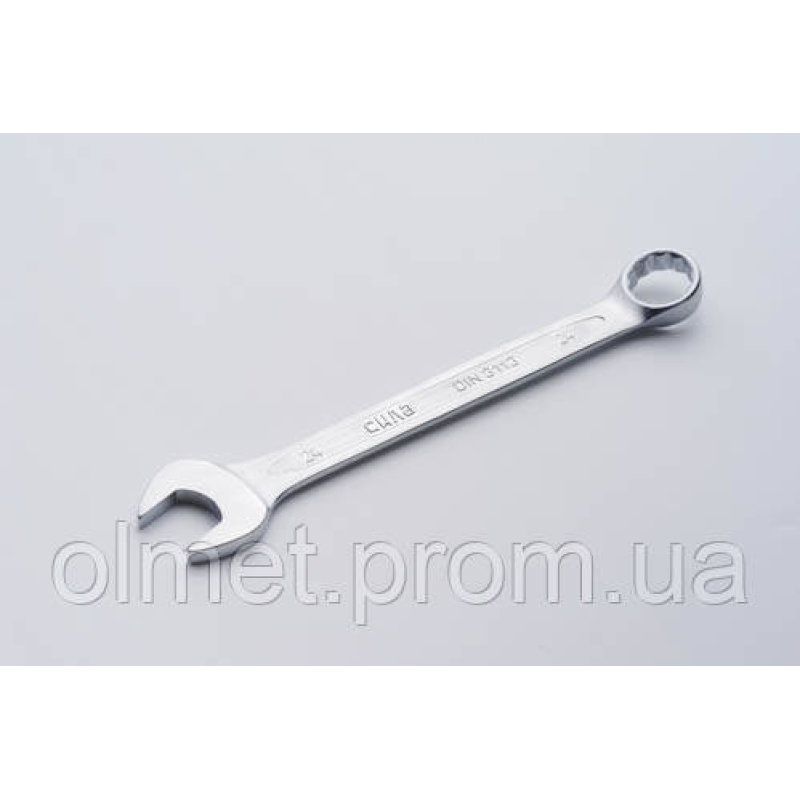 Ключ ріжково-накидний CrV 24 мм (холодний штамп DIN3113) СИЛА