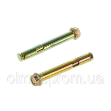 Анкер зі шкіркою і гайкою М8/10*200 цинк жовтий (пач. 10 шт.) APRO