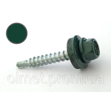 Саморіз покрівельний 4,8*35 DIN 7504K RAL 6005 для дерева (пач 50 шт.) (колір — зелений мох) APRO