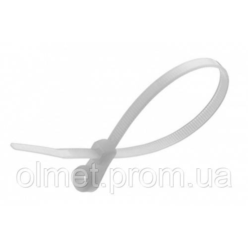 Стяжка кабельна з кріпленням 4х150 біла (пач 100 шт.) APRO