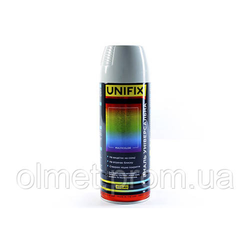 Емаль універсальна акрилова RAL7035 сірий світлий глянець 400 мл UNIFIX