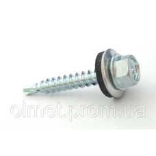 Саморіз покрівельний 4,8*35 DIN 7504K цинк білий для дерева (ящ. 1600шт) APRO
