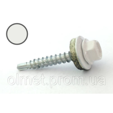 Саморіз покрівельний 4,8*35 DIN 7504K RAL 9003 для дерева (ящ. 1600 шт.) (колір — білий) APRO