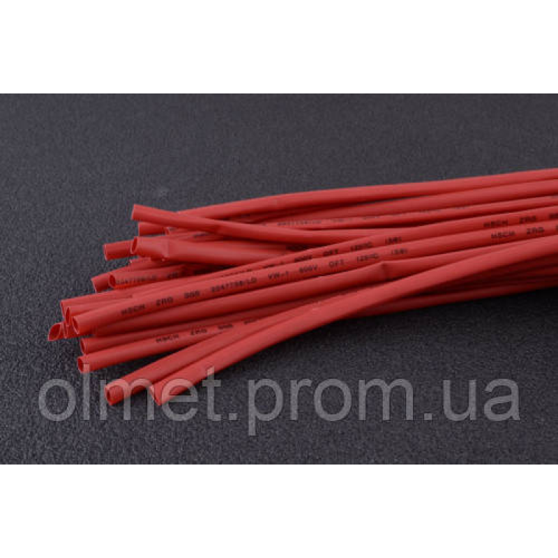 Термоусмоктувана трубка 3 мм червона (пак. 1мx30шт) APRO Термоусмоктувана трубка 3 мм червона (пак. 1мx30шт) APRO