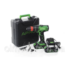 Дриль-шурупокрут, швидкознімання APRO 20 В, 2 А, 20DC, 2 АКБ, ЗП, кейс