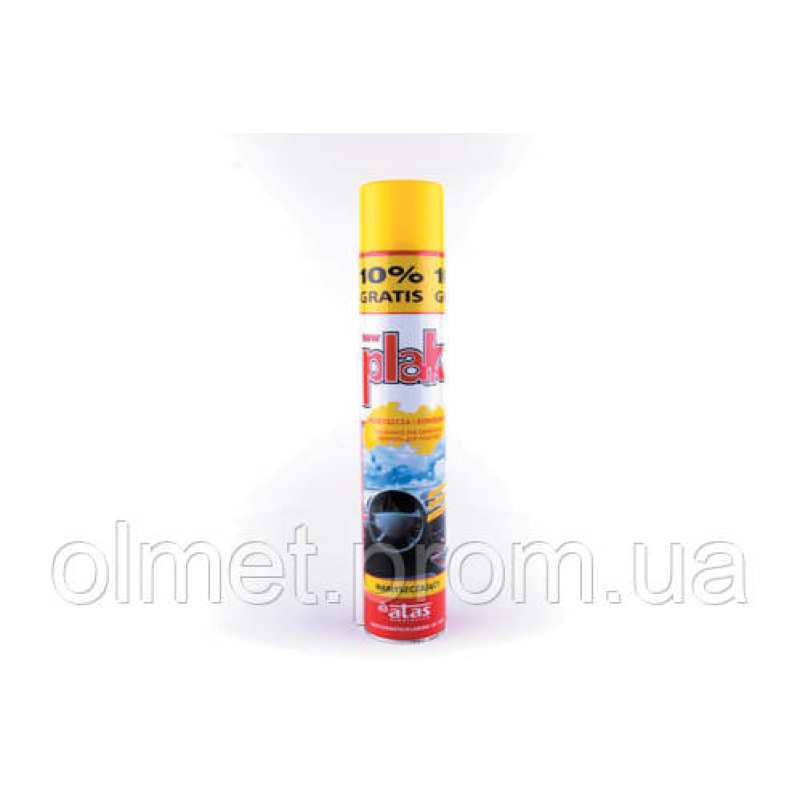 Поліроль для торпедо Plak 750 мл Limone (лимон) 750 мл (аерозольний) ATAS