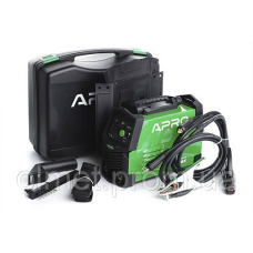 Зварювальний апарат інверторний APRO MMA-140 K, ялинок, + набір кабелів, кейс
