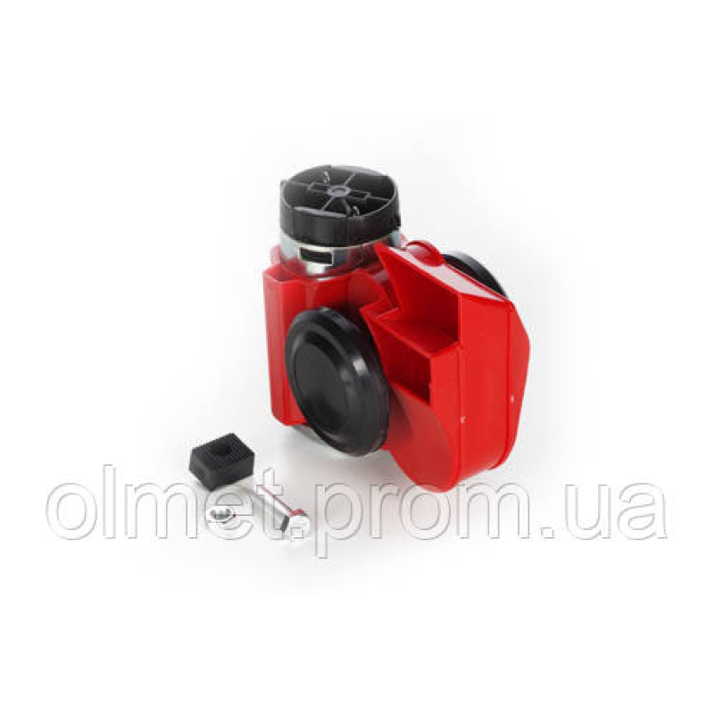 Сигнал пневматичний равлик12V 540Гц, 680 Гц 115Дб червоний (компакт) (1 шт.) WTE