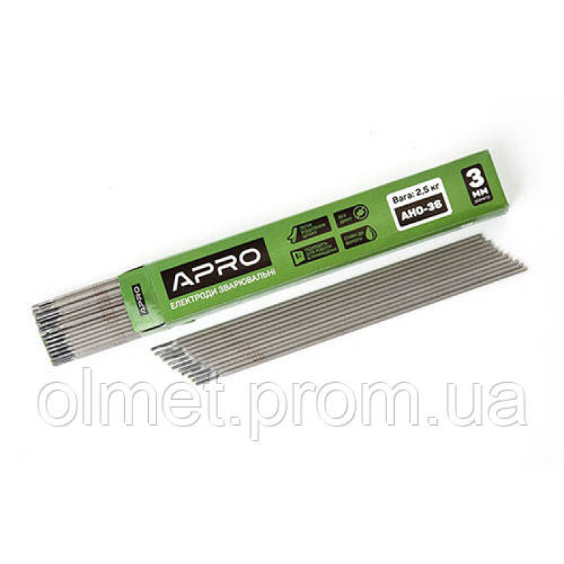 Електроди зварювальні АНО-36 2,5 кг 3 мм APRO Електроди зварювальні АНО-36 2,5 кг 3 мм APRO