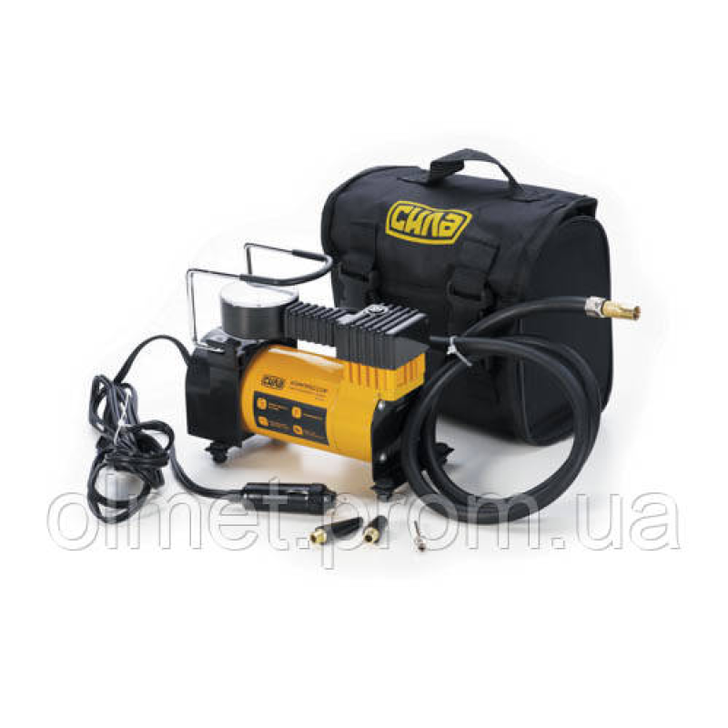 Компресор автомобільний однопоршневий (35 л/хв 7 Атм 12 А) СИЛА