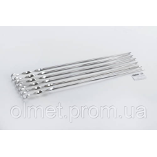 Шампур кутовий із неіржавкої сталі, 570*10*1,5 мм СИЛА