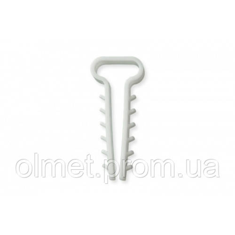 Дюбель-ялинка (10х5) для плоских дротів білий (пач 100шт) APRO