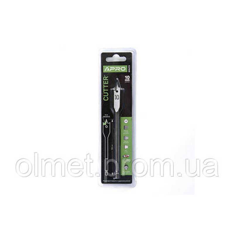 Свердло пір“яне Ø10 мм, довжина 150 мм Cutter APRO Свердло пір“яне Ø10 мм, довжина 150 мм Cutter APRO