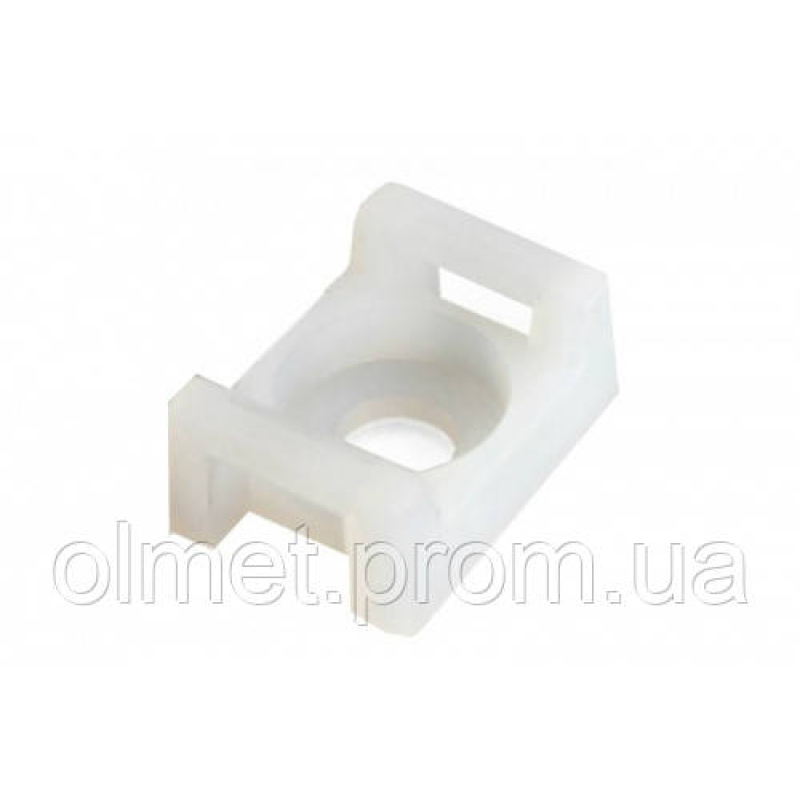 Майданчик для кабельних стяжок із монтажним отвором 15x10x7x3, 4 мм (пач 100 шт.) APRO Майданчик для кабельних стяжок із монтажним отвором 15x10x7x3, 4 мм (пач 100 шт.) APRO