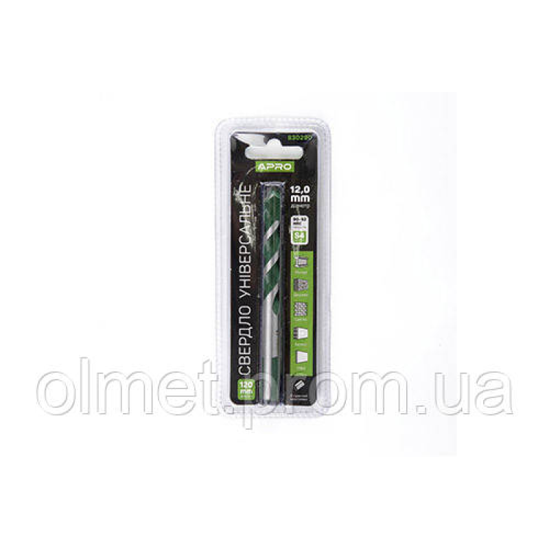 Свердло універсальне 12*120 мм APRO Свердло універсальне 12*120 мм APRO
