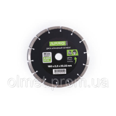 Диск відрізний для бетону 180х2,2х22,22мм (22-24%) Сегмент APRO