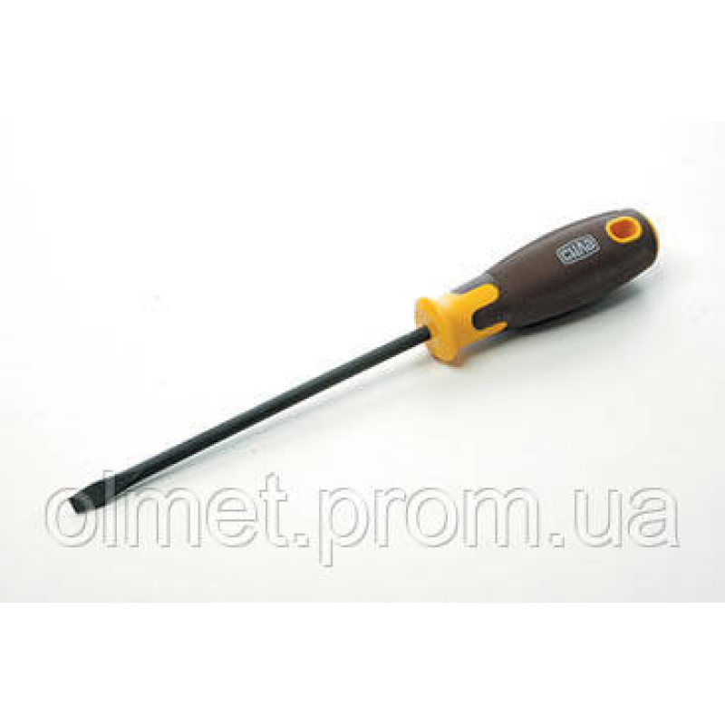 Викрутка шліфувальна композитна ручка CrV SL6x150 мм (плоска) (воронна) СИЛА Викрутка шліфувальна композитна ручка CrV SL6x150 мм (плоска) (воронна) СИЛА