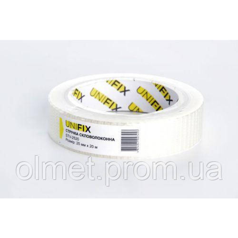 Стрічка клейка скловолоконна 25 мм*20 м UNIFIX