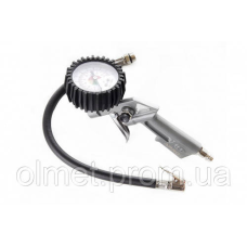Пістолет для підкачування коліс пневматичний з манометром 85-200л/хв, 12бар (гальванічне покриття) APRO