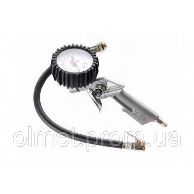 Пістолет для підкачування коліс пневматичний з манометром 85-200л/хв, 12бар (гальванічне покриття) APRO