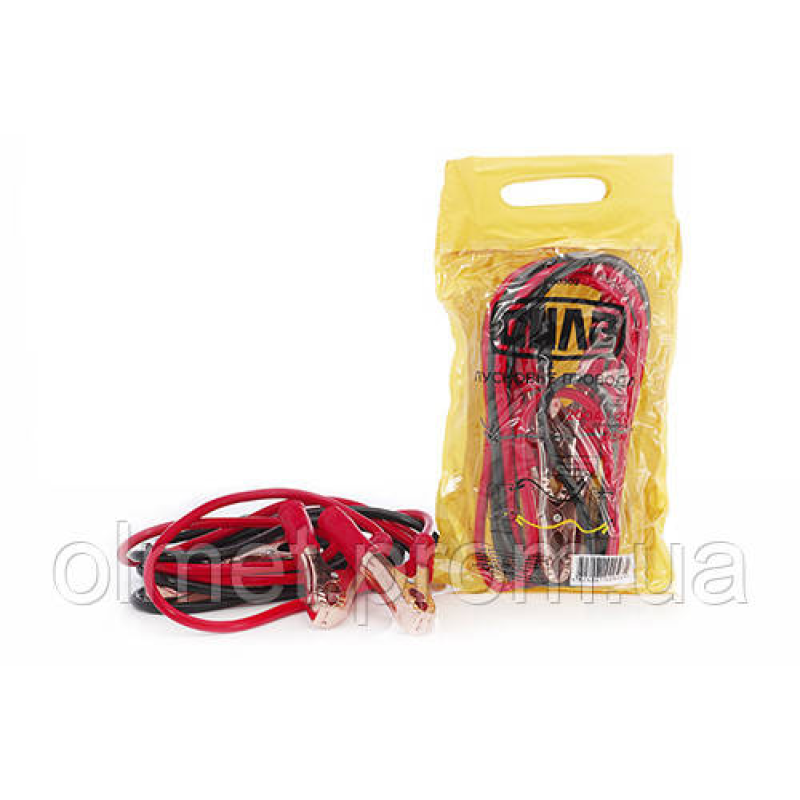 Пускові дроти 200 А, 12 V, Ø 8 мм, 2,5 м (кабель пусковий, прикурювач акумулятора) (пакет) СІЛА