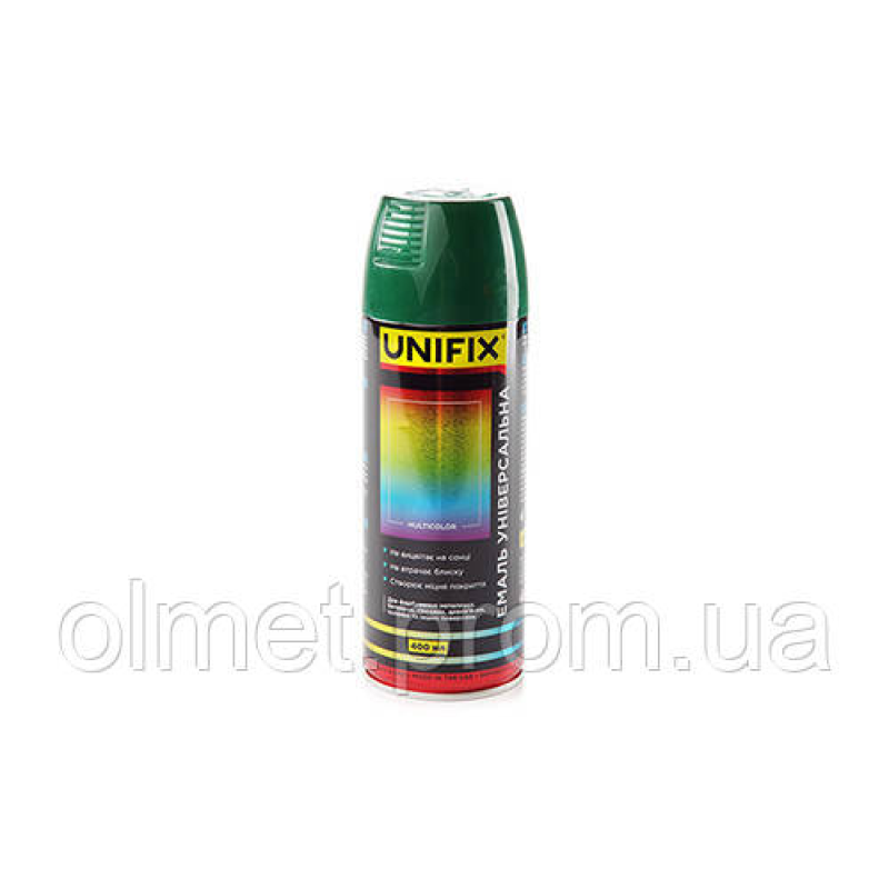 Емаль універсальна акрилова RAL 6005 Зелений мох гл. 400 мл UNIFIX