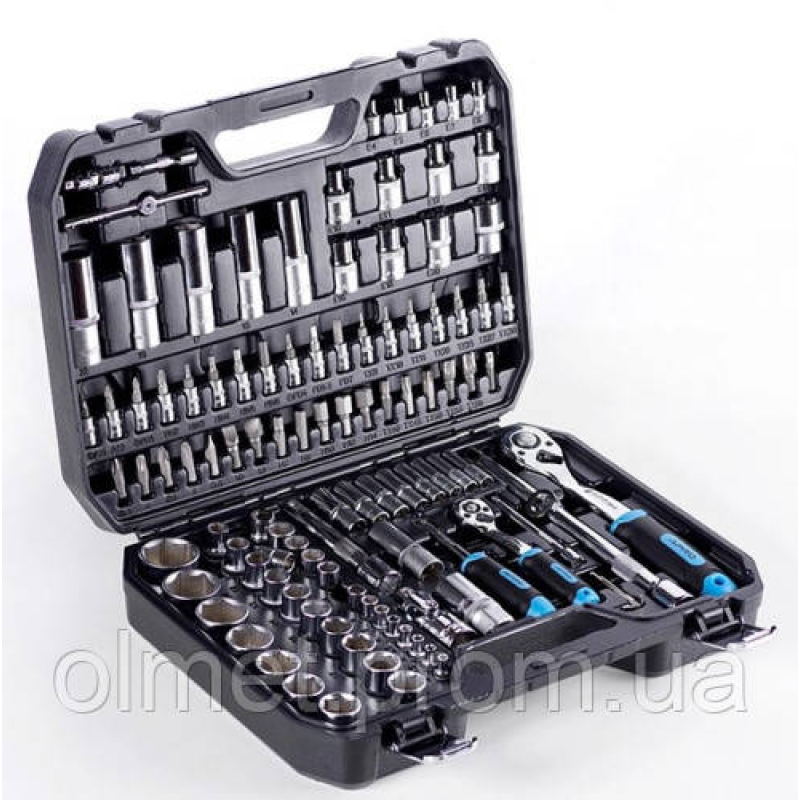 Набір насадок (інструментів) торцевих з тріскачкою CrV 1/4, 1/2 (90Т) (110 шт.) APRO Набір насадок (інструментів) торцевих з тріскачкою CrV 1/4, 1/2 (90Т) (110 шт.) APRO