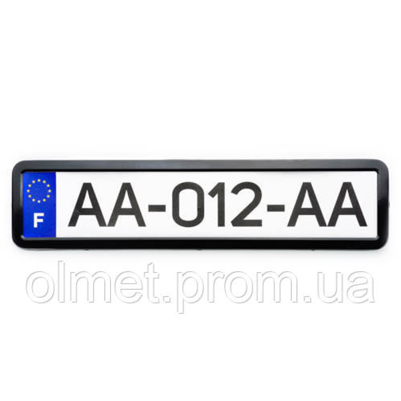 Рамка номерного знака металева (чорний матовий) 12 Atelie Рамка номерного знака металева (чорний матовий) 12 Atelie