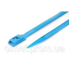 Стяжка кабельна з низьким профілем замка 8x400 блакитний (100 шт.) APRO