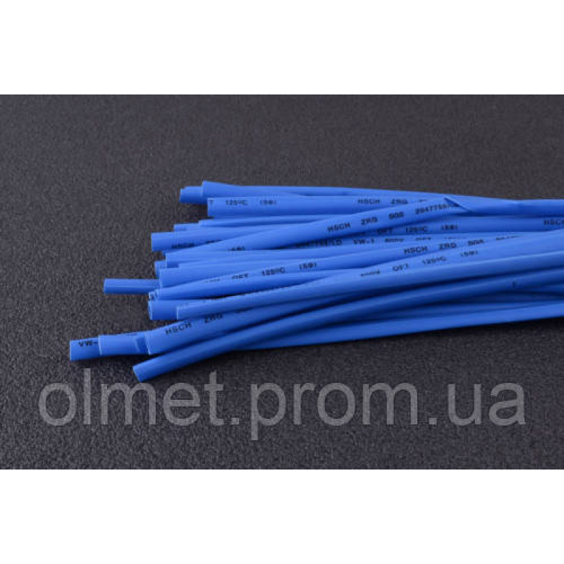 Термоусмоктувана трубка 2 мм синя (пак. 1мx30шт) APRO