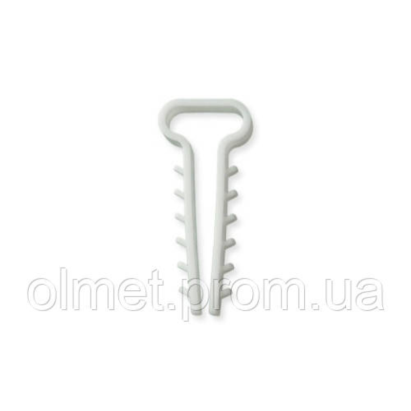 Дюбель-ялинка (8х5) для плоских дротів білий (пач 100шт) APRO