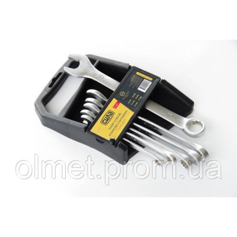 Набір ключів ріжково-накидних CrV 8-17 мм (6 шт.) СИЛА