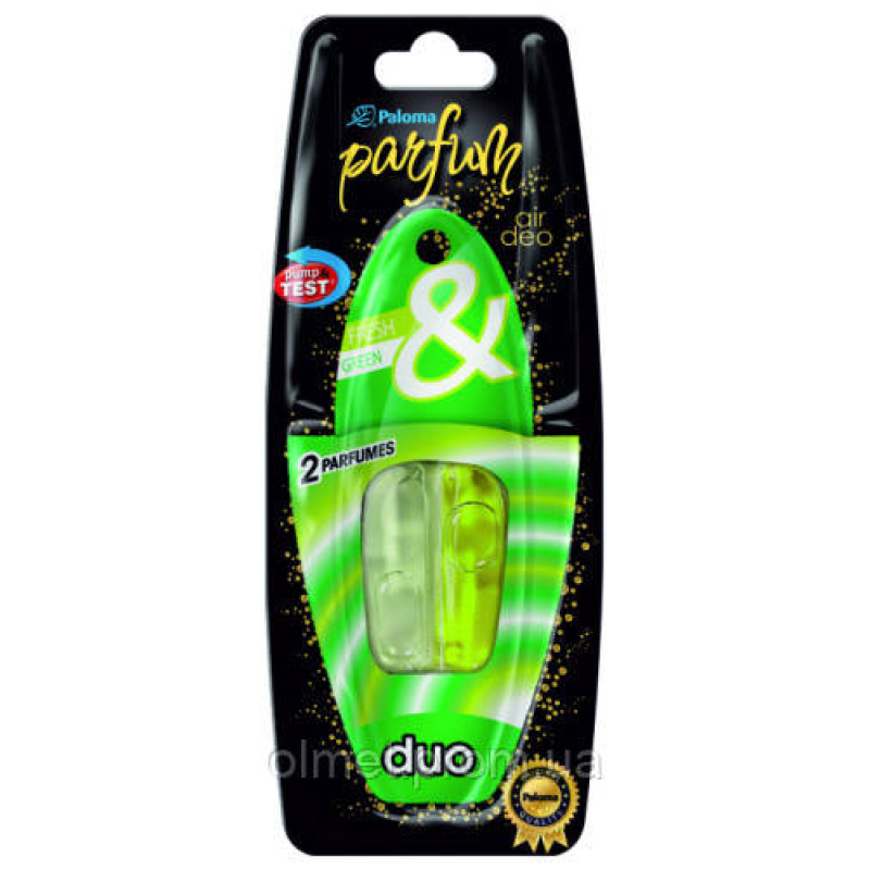 Ароматизатор Paloma DUO 5ml, FRESH GREEN (підвіска з рідиною) Ароматизатор Paloma DUO 5ml, FRESH GREEN (підвіска з рідиною)