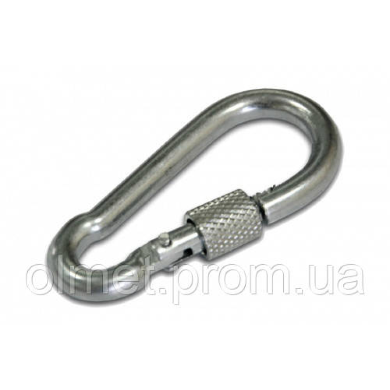 Карабін із замком 5х50мм оц. (пачка, раза 20 шт.) APRO