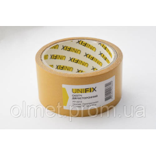 Стрічка клейка двостороння на поліпропіленовій основі 50 мм*10 м UNIFIX