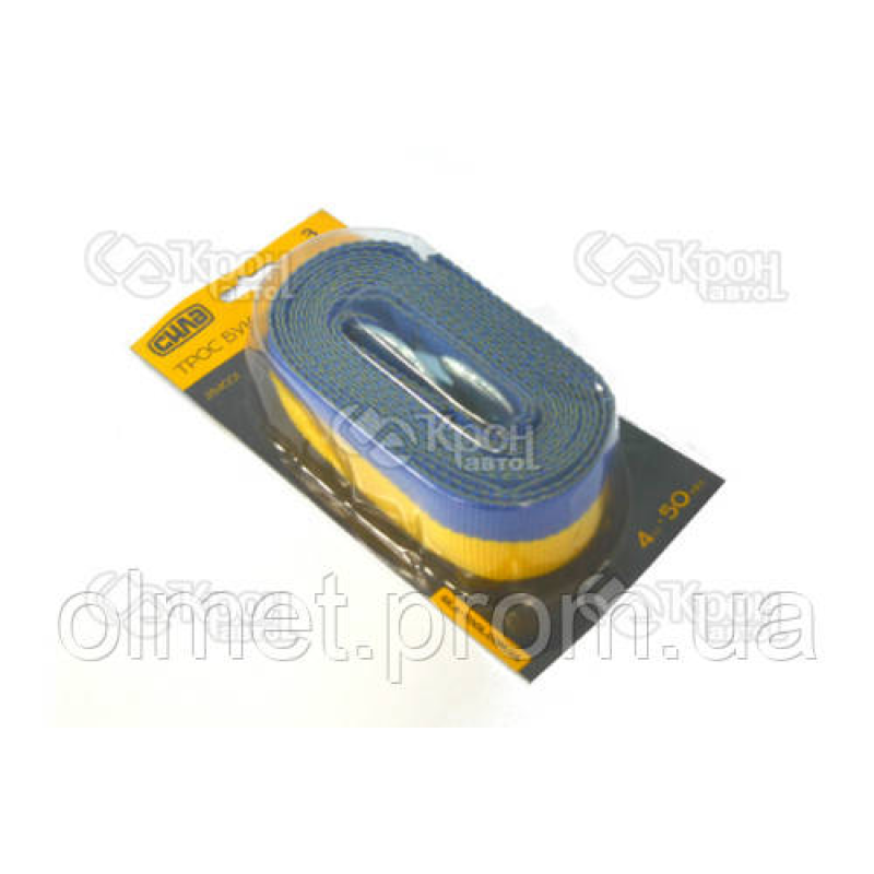 Трос буксирувальний 4.5 м· 50 мм 3 т (у блістері) СИЛА