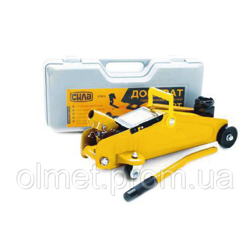 Домкрат гідравлічний підкатний 2 т (вис підіймання 135-330 мм) у кейсі СІЛА Домкрат гідравлічний підкатний 2 т (вис підіймання 135-330 мм) у кейсі СІЛА