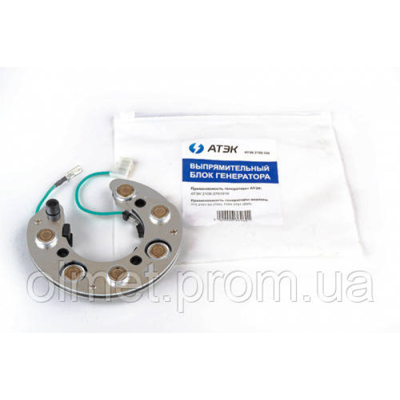 Діодний міст генератора АТЕК 2108-3701010, 372.3701-03, 73А (2 пров. стар.) АТЕК Діодний міст генератора АТЕК 2108-3701010, 372.3701-03, 73А (2 пров. стар.) АТЕК